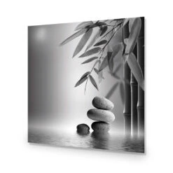 Zen Stones, Black And White (Square) 14 Zen Stones, Black And White (Square) -WALL ART DESGIN SALE zen stones black and white square acrylic glass no border no frame 37x37cm 867191