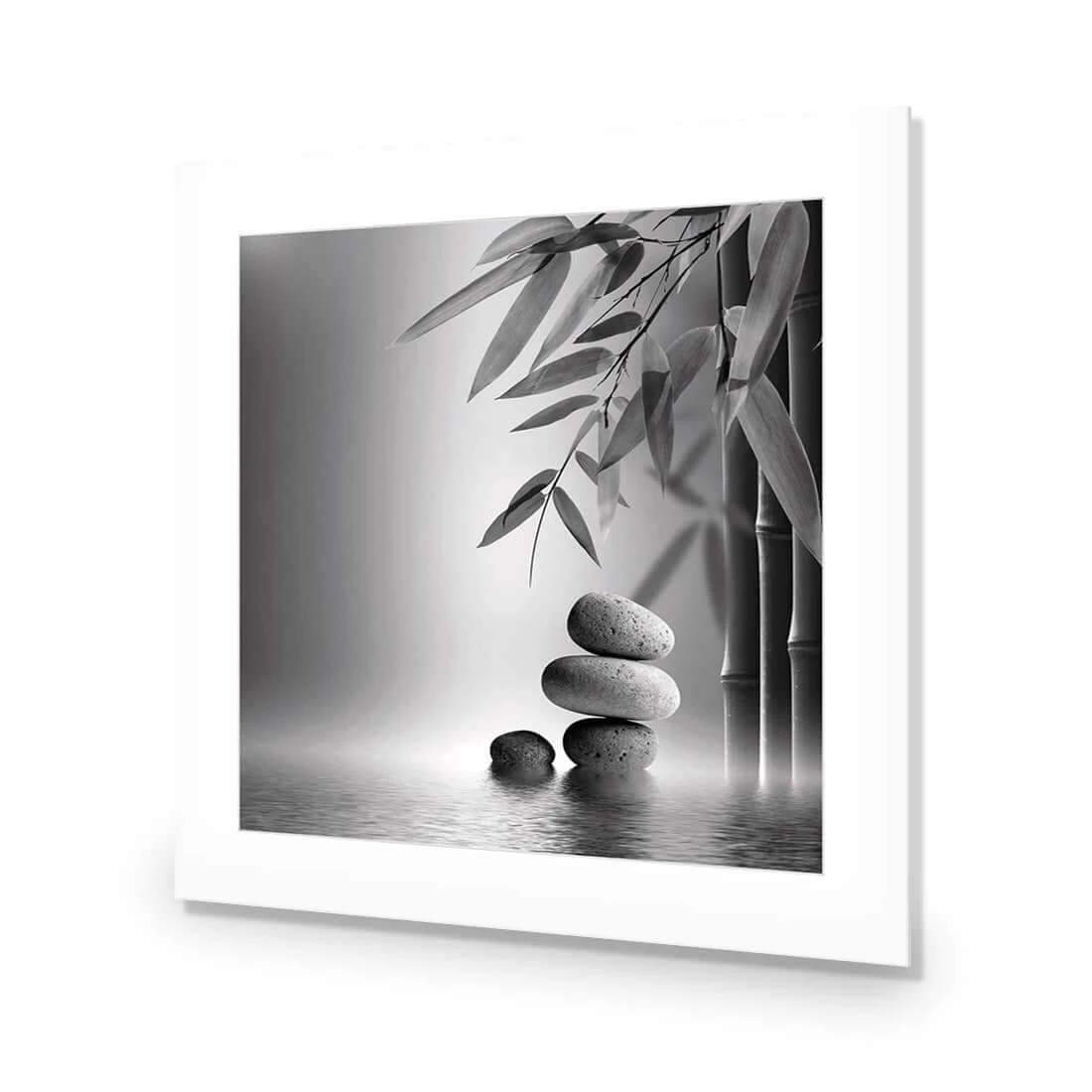 Zen Stones, Black and White (Square) Zen Stones, Black And White (Square) -WALL ART DESGIN SALE zen stones black and white square acrylic glass with border no frame 37x37cm 103495