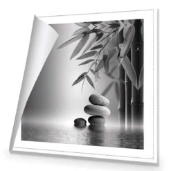 Zen Stones, Black And White (Square) 8 Zen Stones, Black And White (Square) -WALL ART DESGIN SALE zen stones black and white square canvas rolled canvas 37x37cm 795958