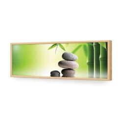 Zen Stones (Long) 17 Zen Stones (Long) -WALL ART DESGIN SALE zen stones long acrylic glass no border oak frame 90x30cm 782370