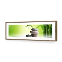 Zen Stones (Long) 13 Zen Stones (Long) -WALL ART DESGIN SALE zen stones long acrylic glass with border natural frame 90x30cm 339997