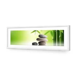 Zen Stones (Long) 11 Zen Stones (Long) -WALL ART DESGIN SALE zen stones long acrylic glass with border white frame 90x30cm 659071